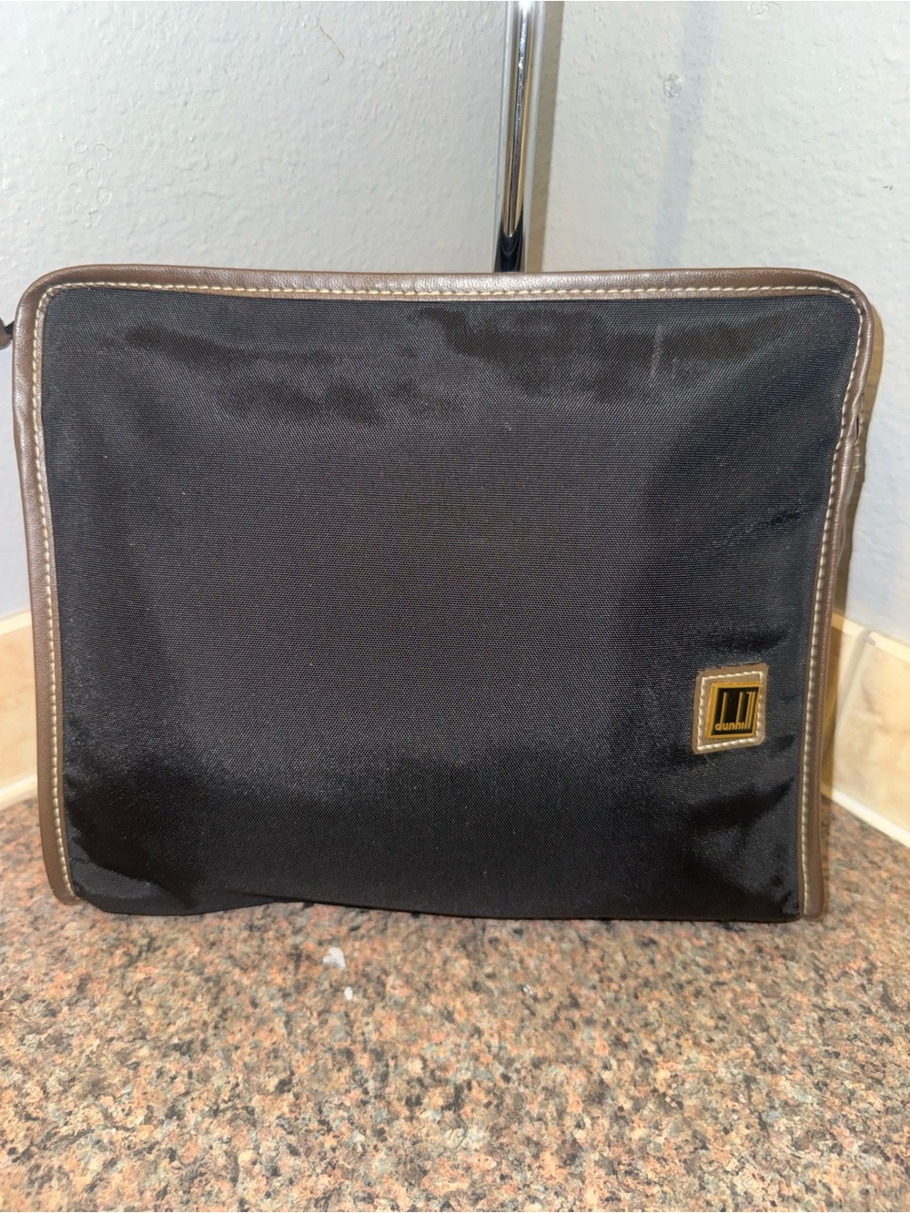 Dunhill Black Nylon & Leather Travel Pouch / Clutch ✅authentic✅
